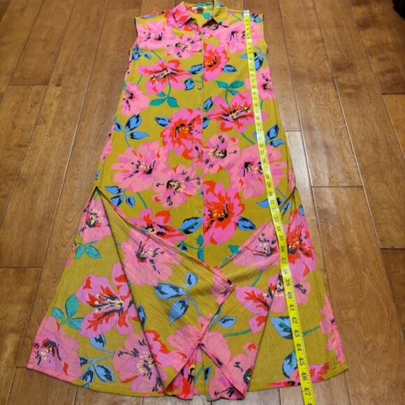 Billabong Womens Dress Size S Midi Button Floral Boho Beach Vacation Festival - Picture 13 of 13